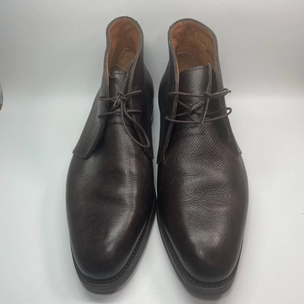 Sid Mashburn Men's‎ Dark Brown Utah Grain Calfskin Chukka Boot Size 10.5 $695
